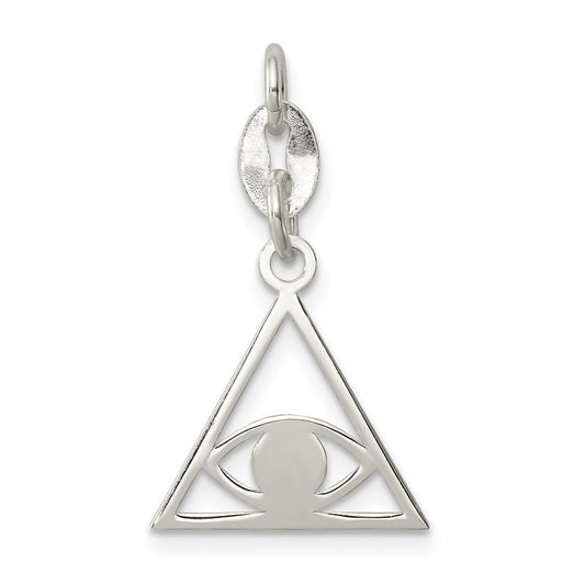 Sterling Silver Polished Evil Eye Charm