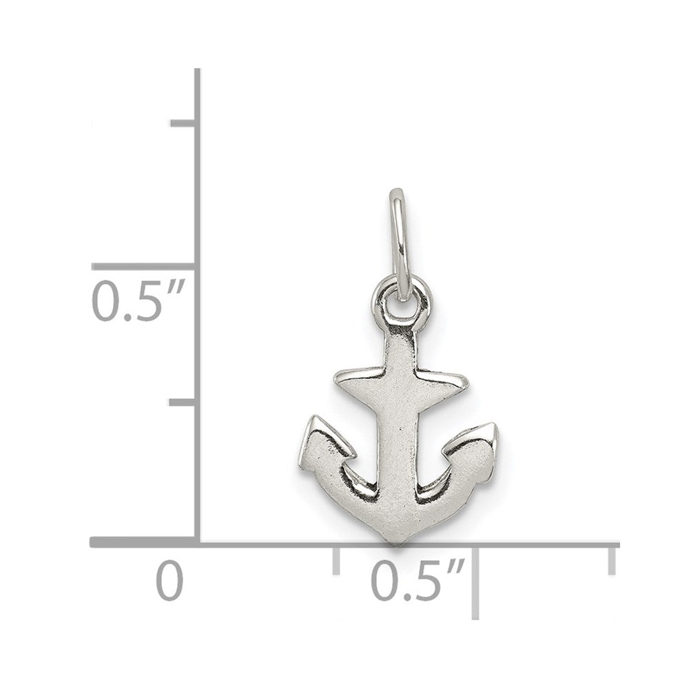 Sterling Silver Polished Anchor Charm