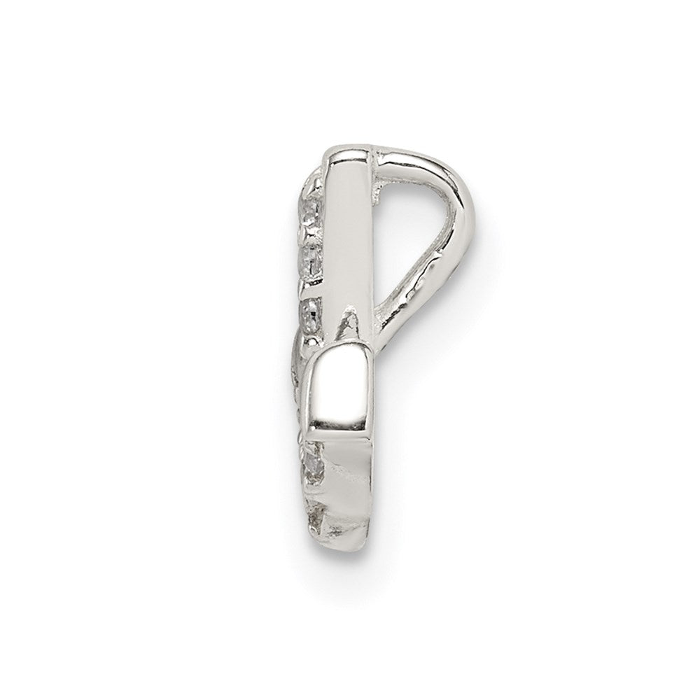 Sterling Silver CZ Anchor Chain Slide