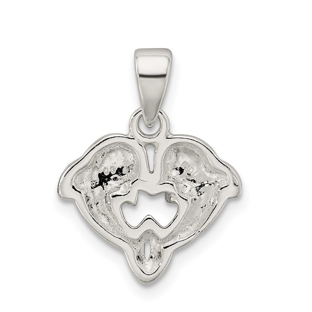 Sterling Silver Polished Dolphin Pendant