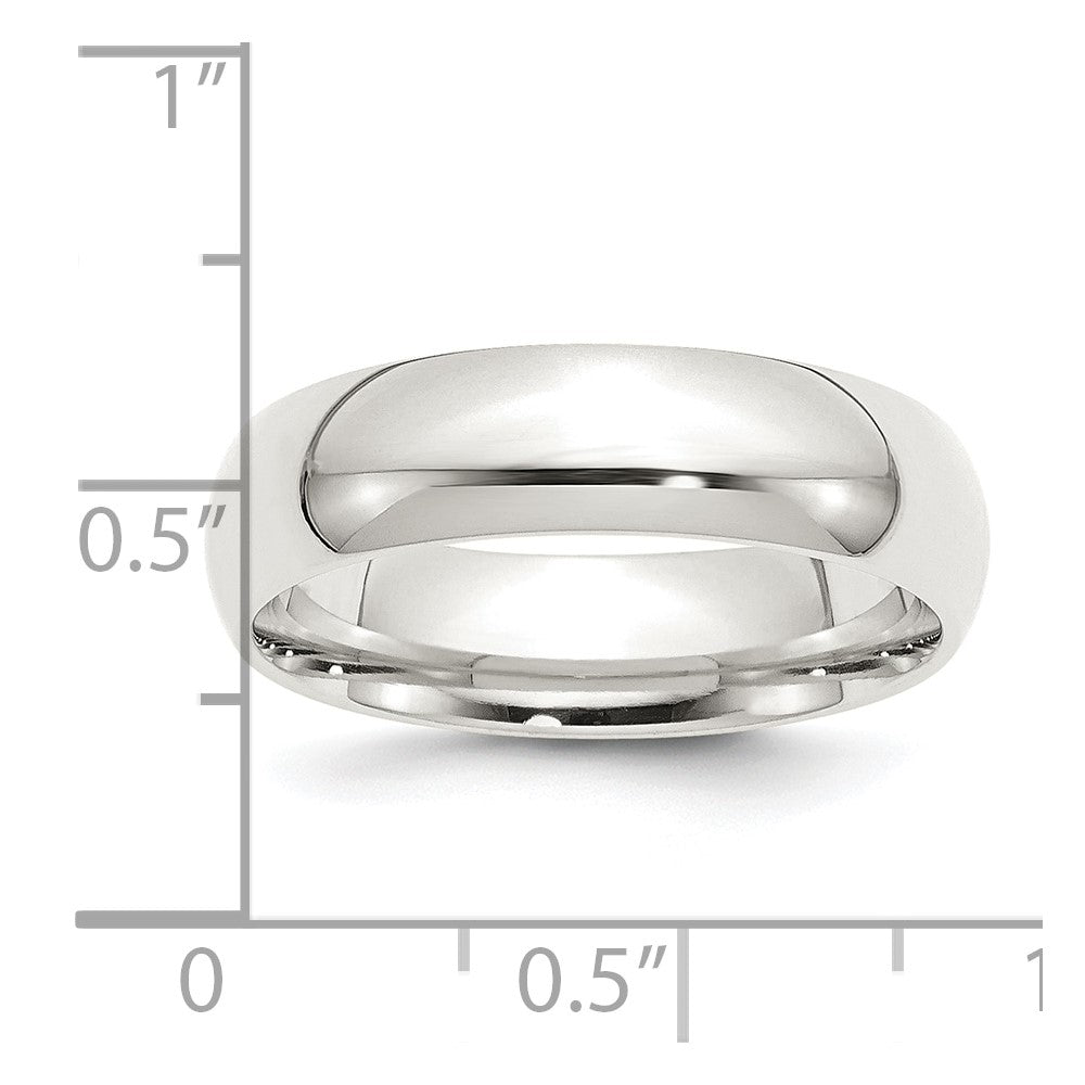 Sterling Silver 6mm Comfort Fit Size 13.5 Band