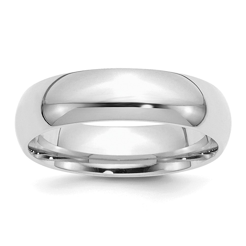 Sterling Silver Rhodium-plated 6mm Comfort Fit Size 13 Band
