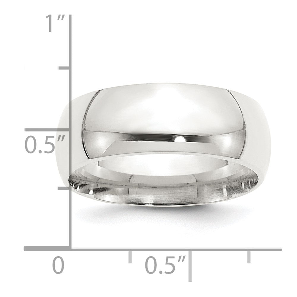 Sterling Silver 8mm Comfort Fit Size 12.5 Band