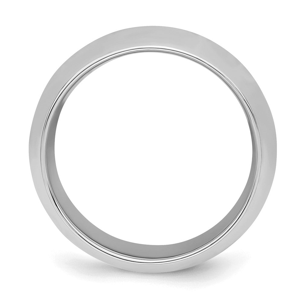 Sterling Silver Rhodium-plated 8mm Comfort Fit Size 13 Band