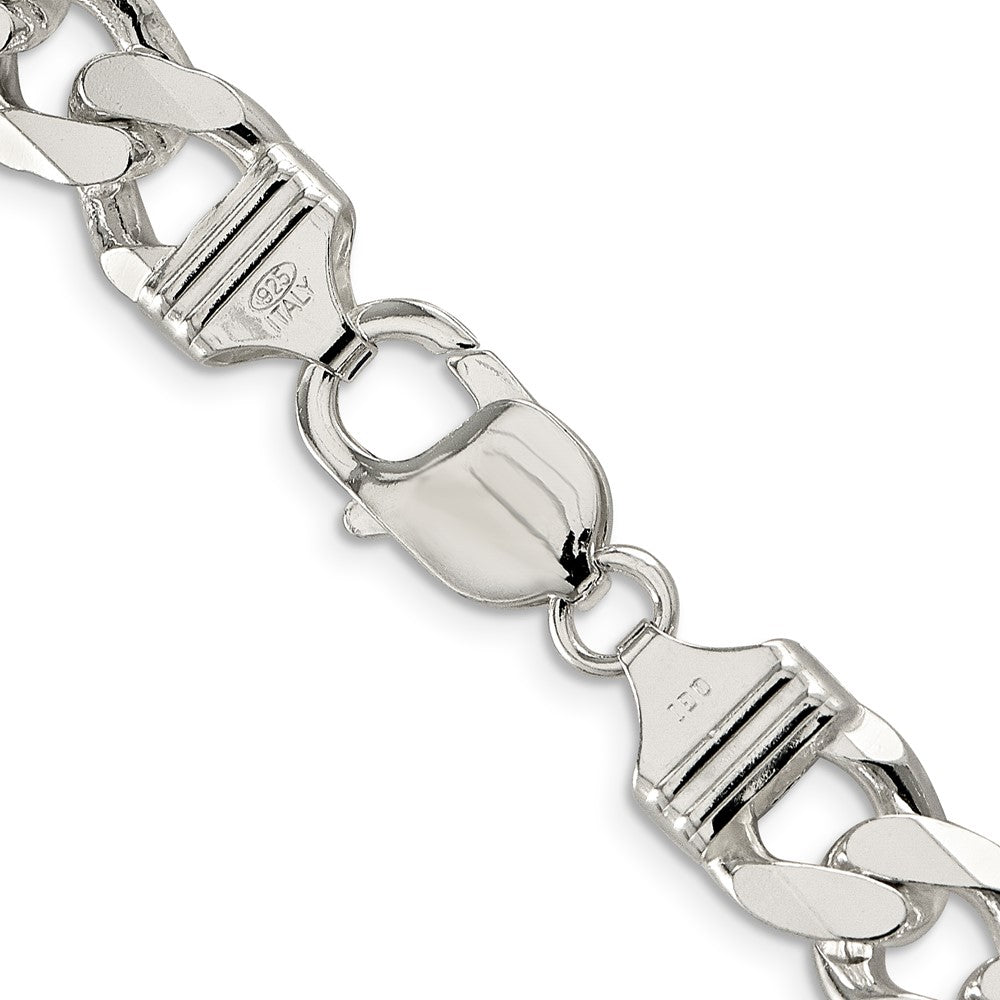 Sterling Silver 11.0mm Pav‚ Curb Chain
