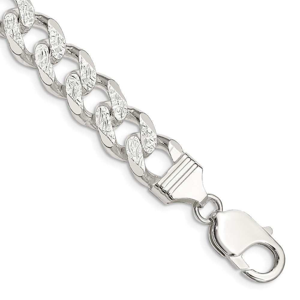 Sterling Silver 11.0mm Pav‚ Curb Chain