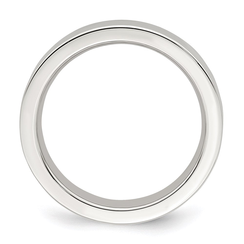 Sterling Silver 4mm Comfort Fit Flat Size 11 Band
