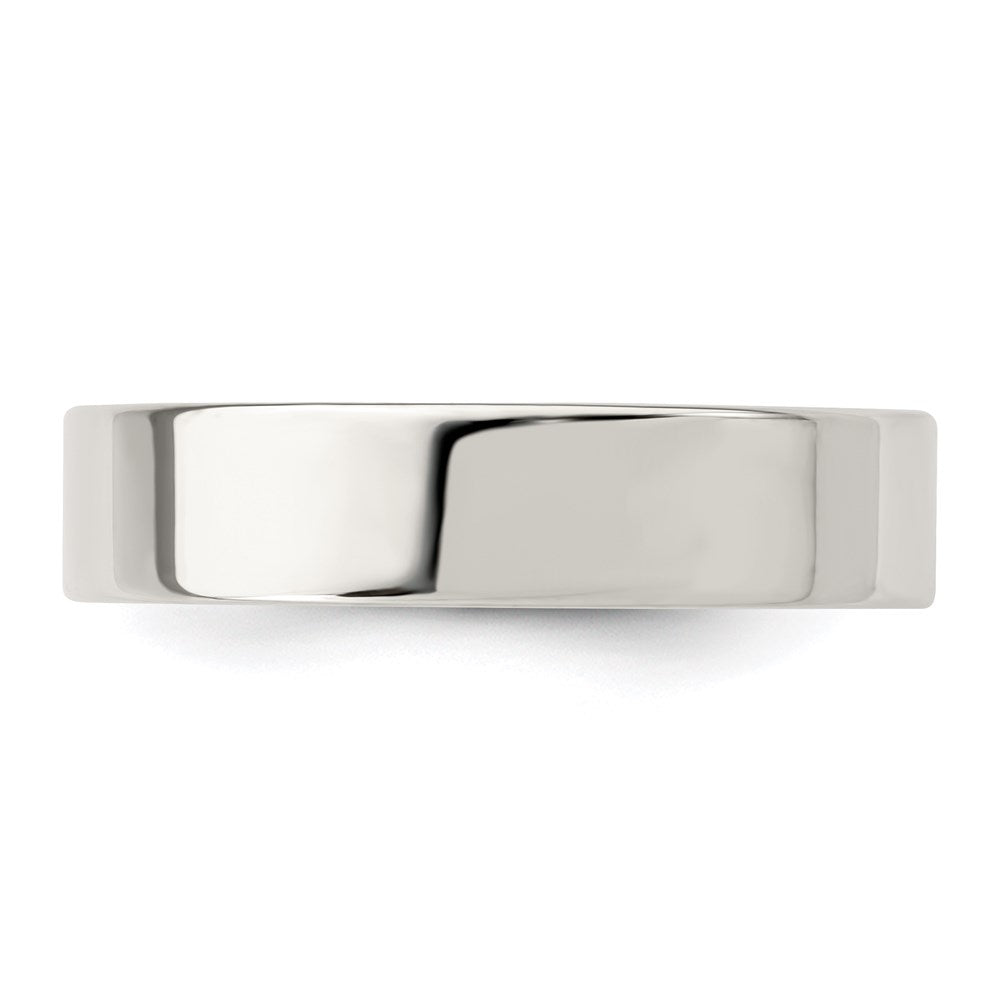 Sterling Silver 5mm Comfort Fit Flat Size 12 Band