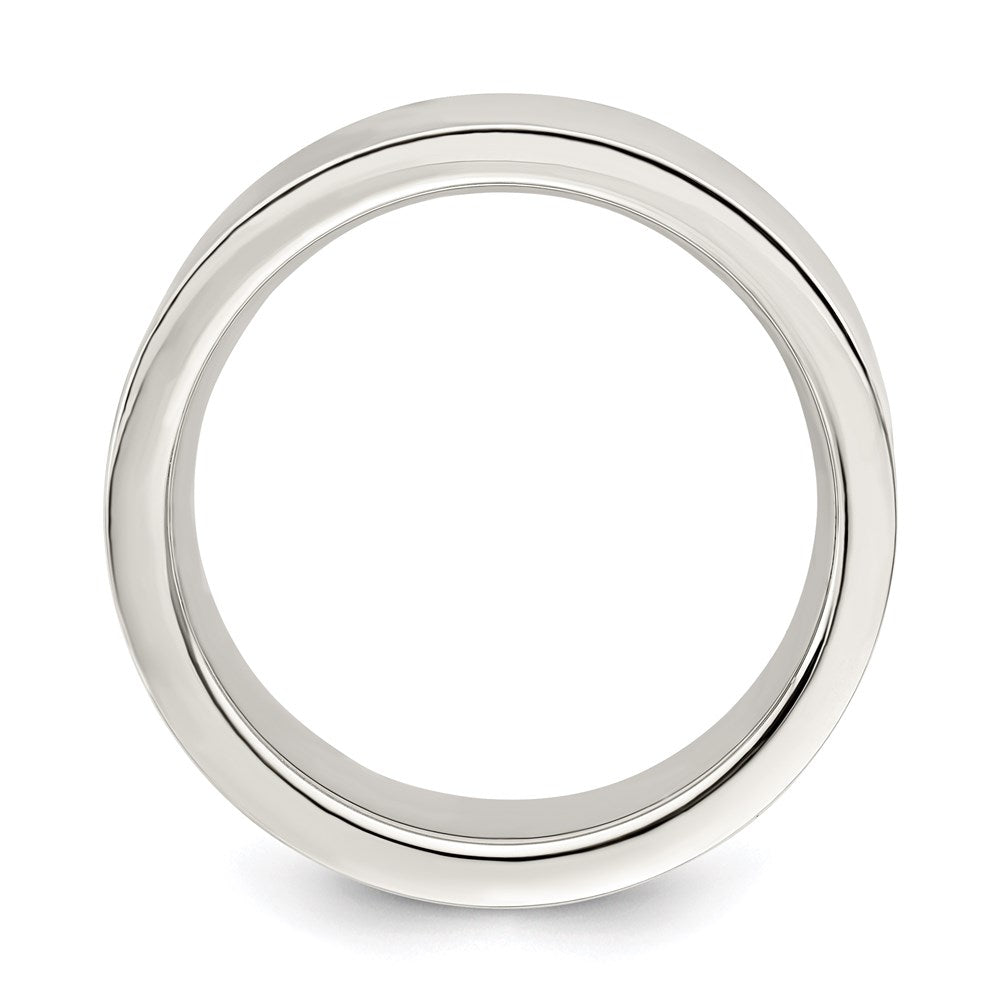 Sterling Silver 7mm Comfort Fit Flat Size 8.5 Band