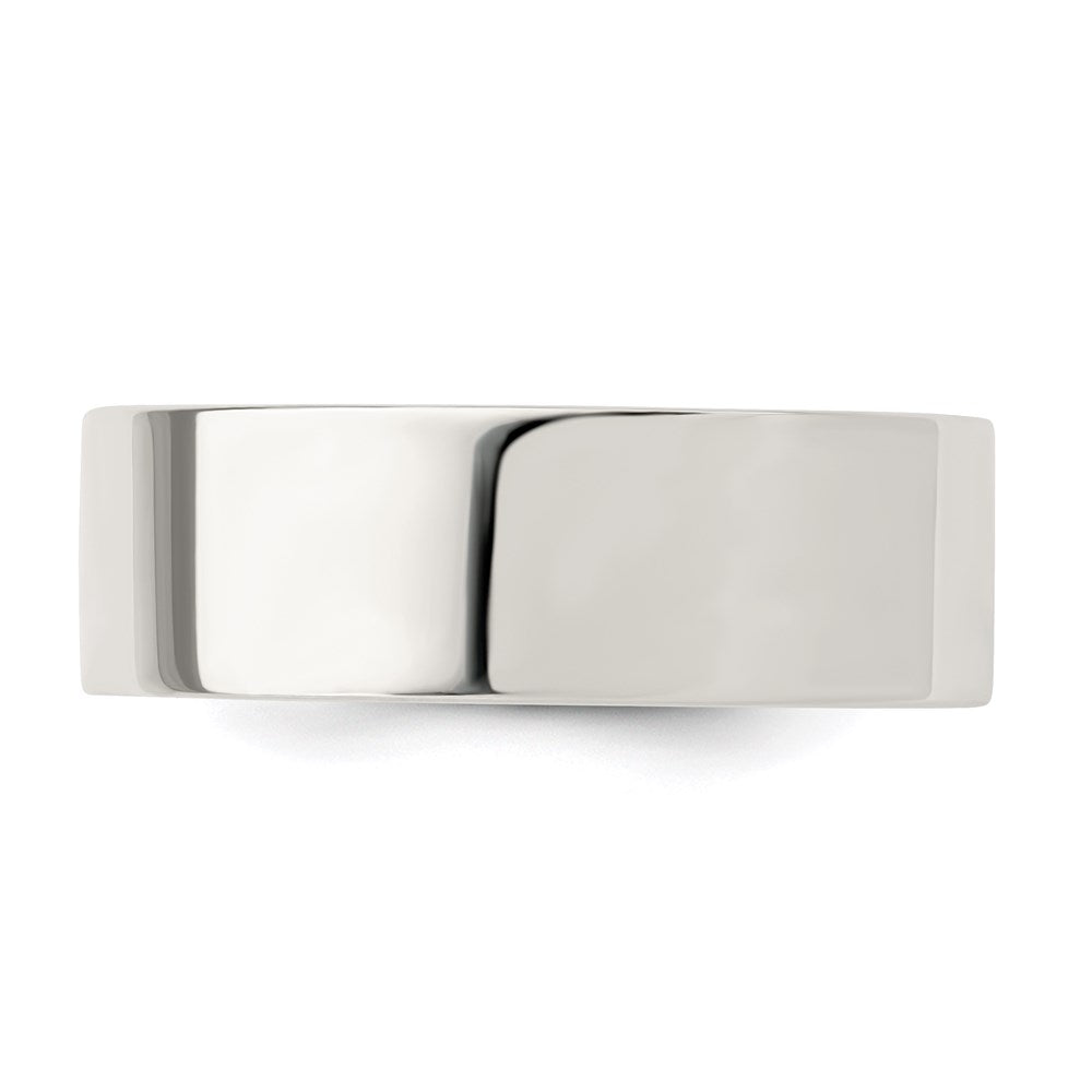 Sterling Silver 7mm Comfort Fit Flat Size 5 Band