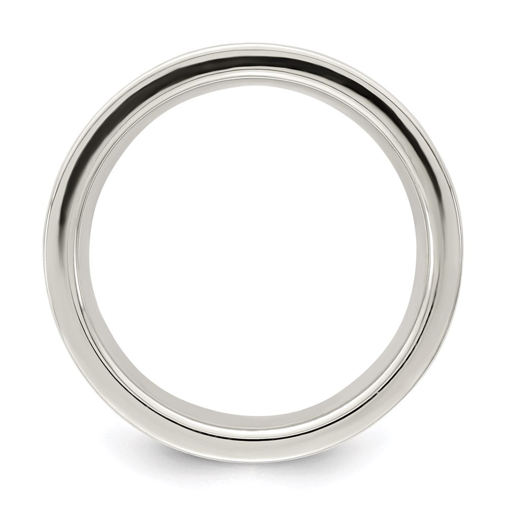 Sterling Silver 8mm Comfort Fit Flat Size 9 Band