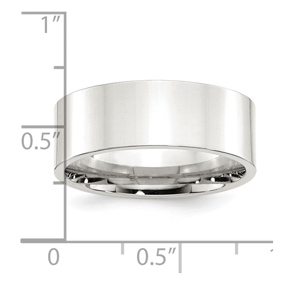 Sterling Silver 8mm Comfort Fit Flat Size 9.5 Band