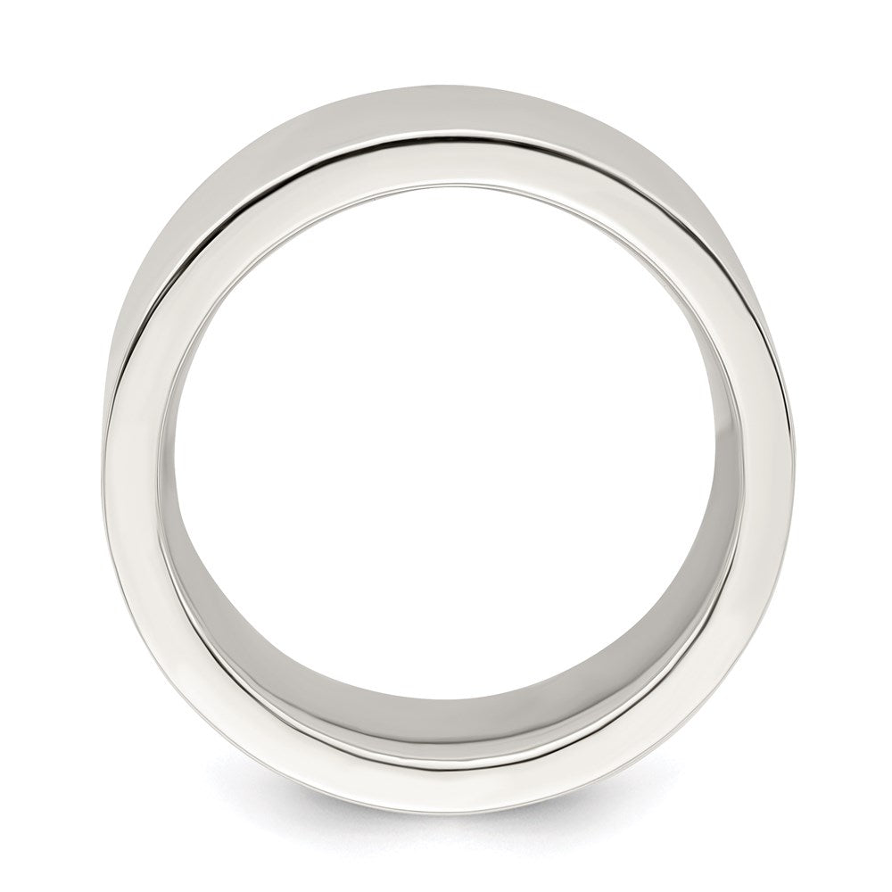 Sterling Silver 9mm Comfort Fit Flat Size 11.5 Band