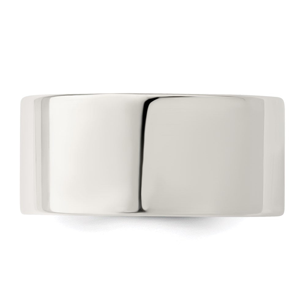 Sterling Silver 10mm Comfort Fit Flat Size 11.5 Band