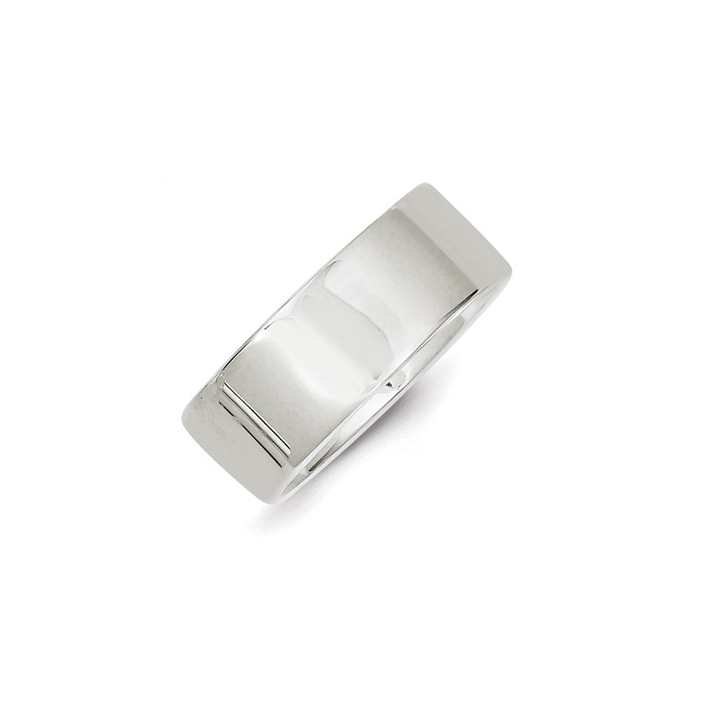 Sterling Silver 8mm Lightweight Flat Size 8.5 Band