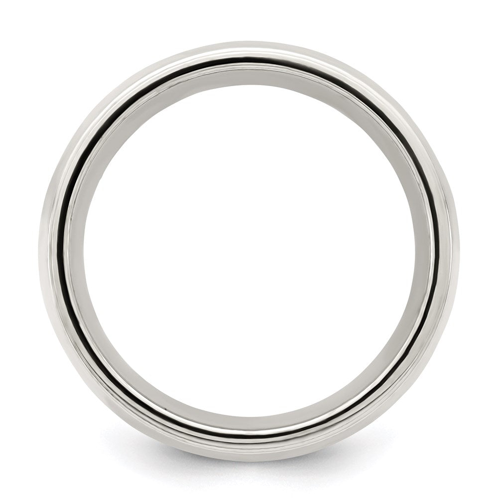 Sterling Silver 9mm Comfort Fit Half Round Milgrain Size 12 Band