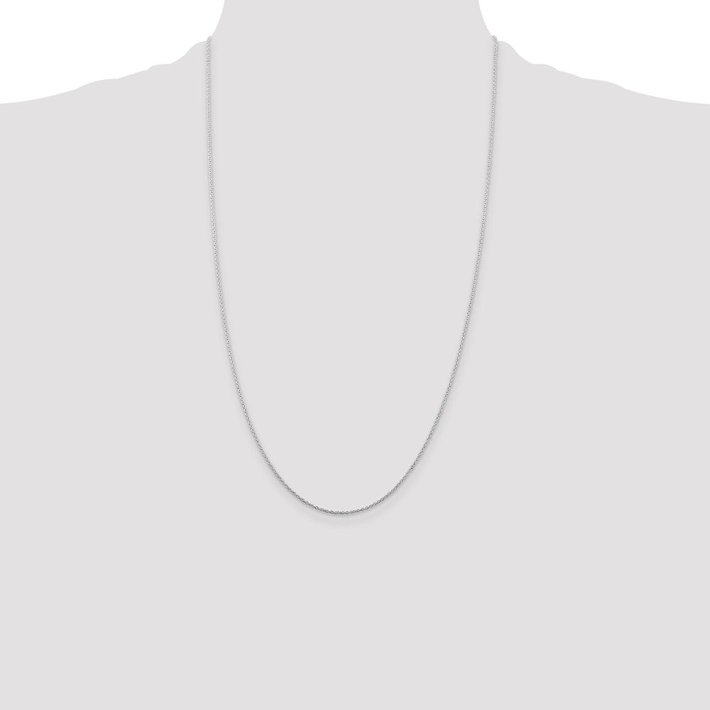 Sterling Silver Rhodium-plated 1mm Cable Chain