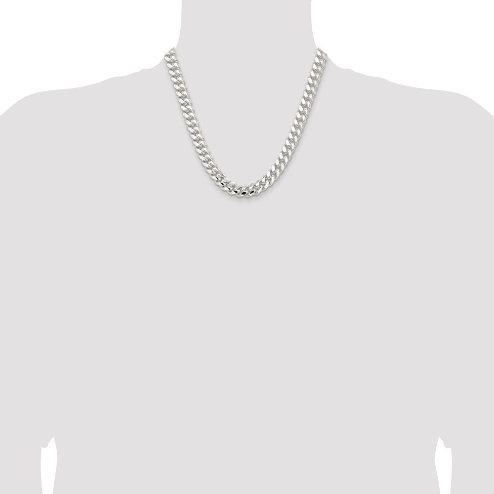 Sterling Silver 10.7mm Polished Domed Curb Chain