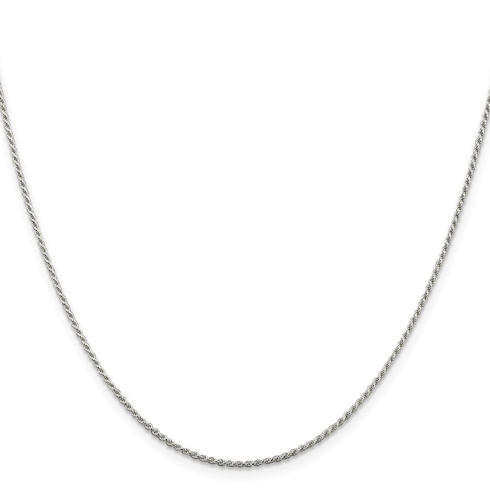Sterling Silver 1.2mm Diamond-cut Rope Chain w/2in ext.