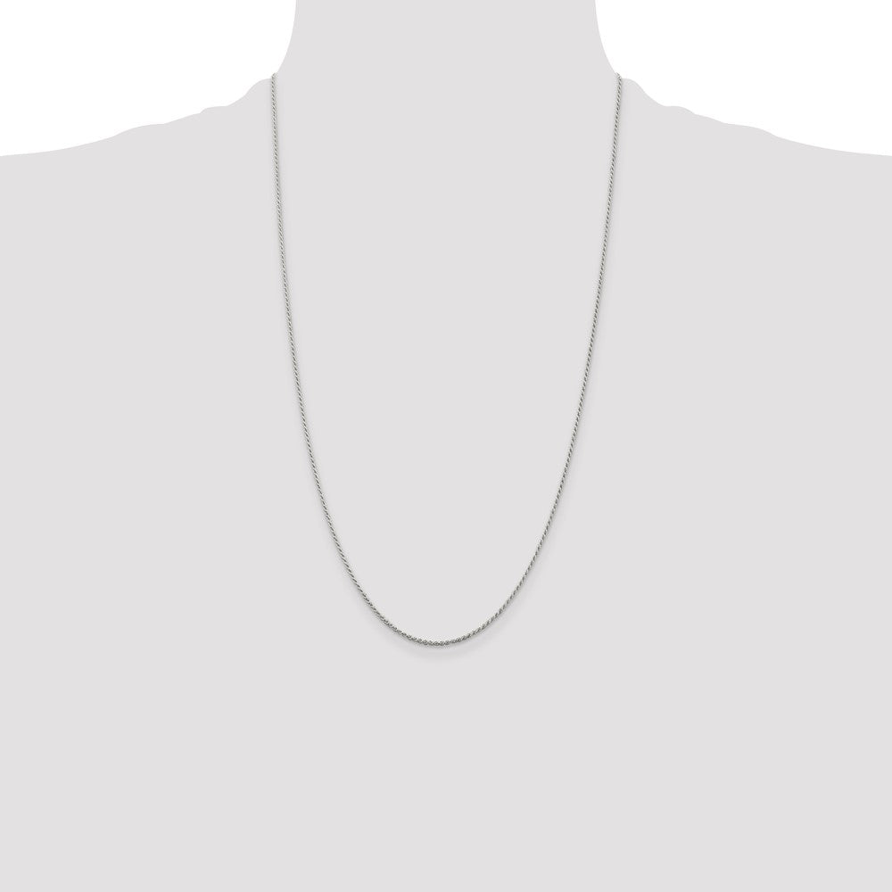 Sterling Silver 1.2mm Diamond-cut Rope Chain