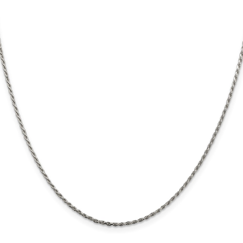 Sterling Silver 1.5mm Diamond-cut Rope Chain w/2in ext.