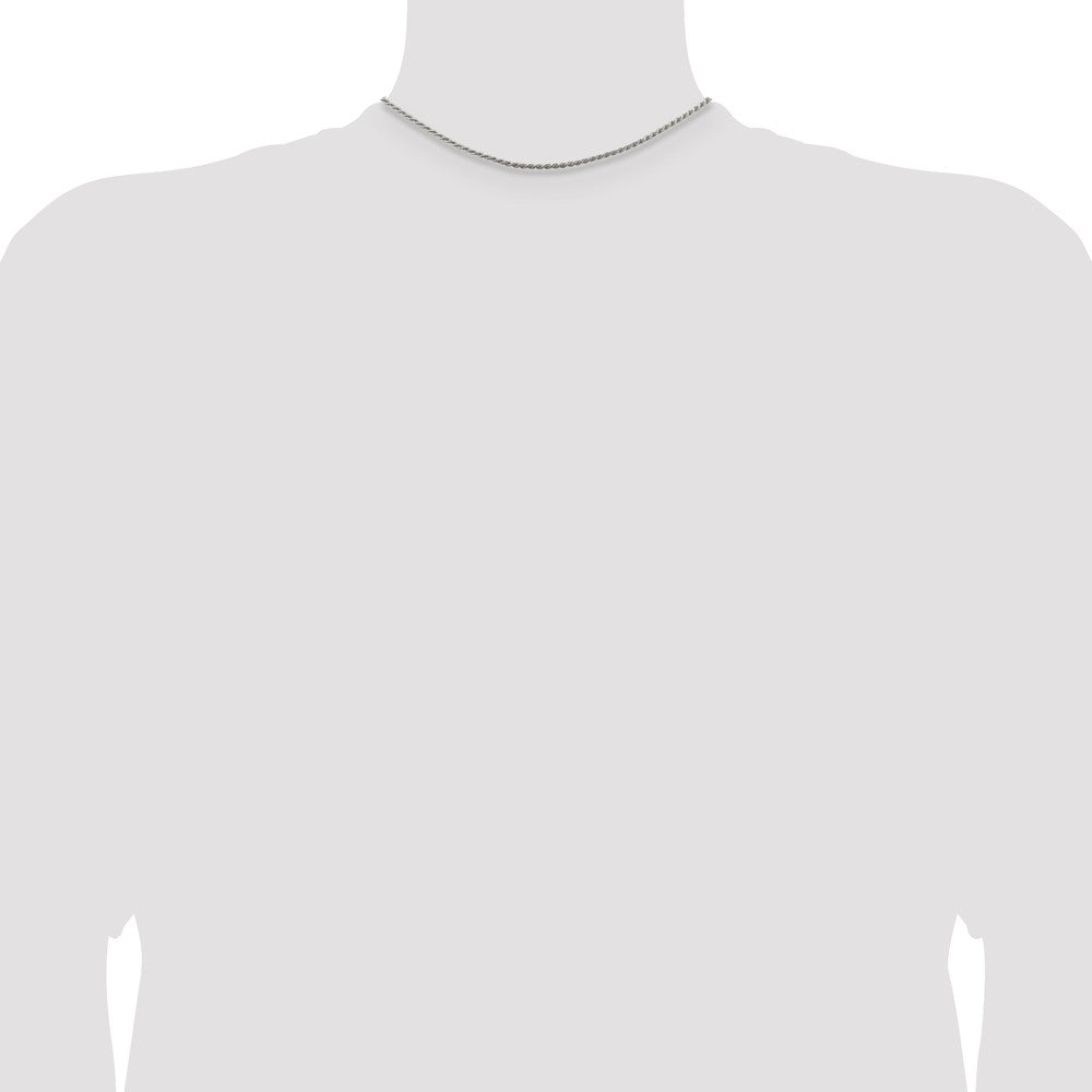 Sterling Silver 1.85mm Diamond-cut Rope Chain