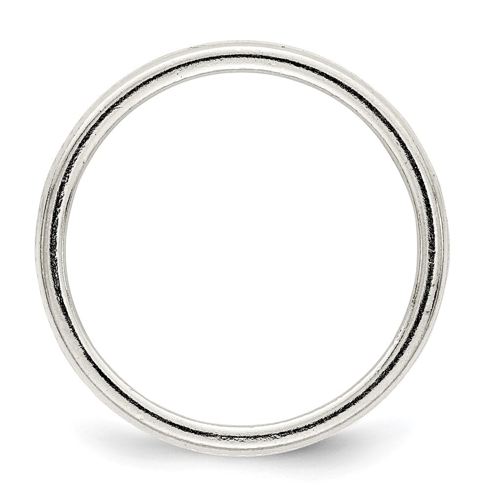 Sterling Silver 9.5mm Flat with Rope Edge Size 12 Band