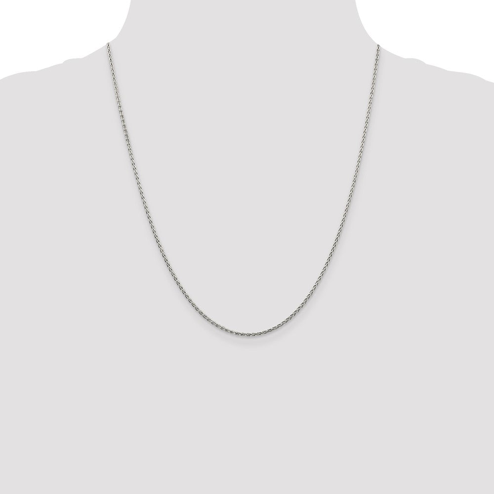Sterling Silver 1.5mm Diamond-cut Spiga Chain