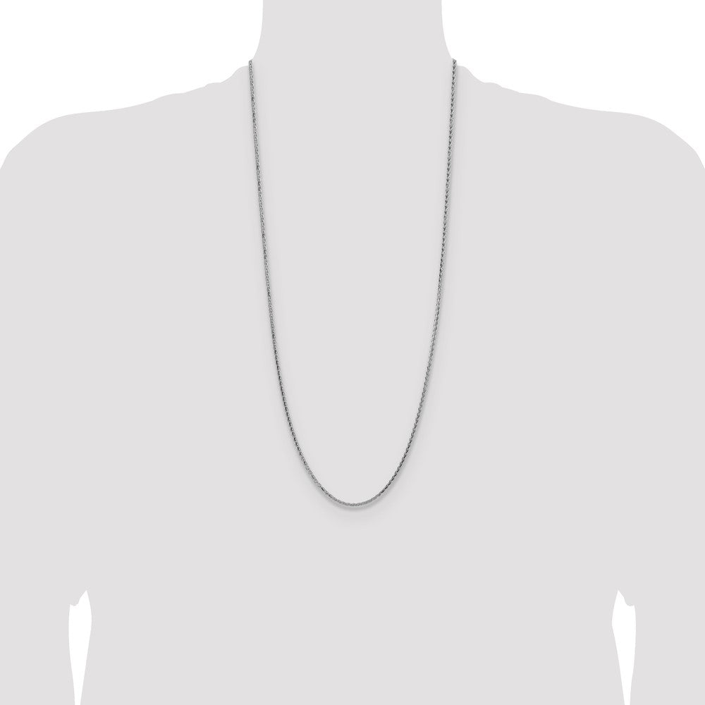 Sterling Silver 2.5mm Diamond-cut Square Spiga Chain