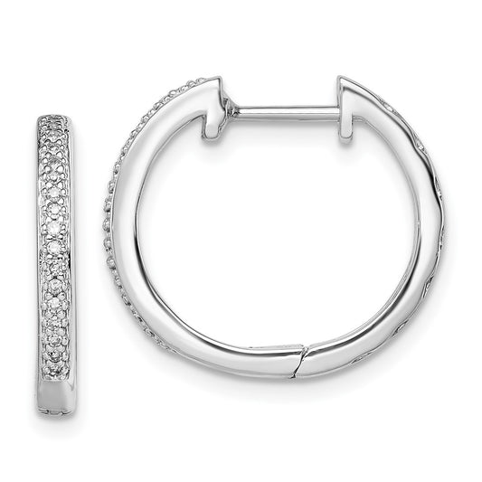 Sterling Silver Rhodium Diam. Earrings