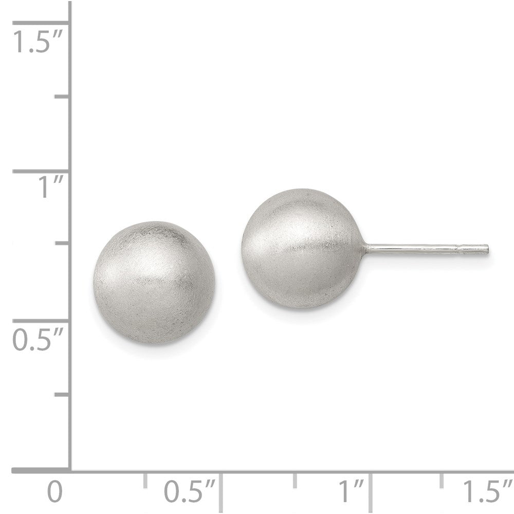 Sterling Silver Polished 10mm Laser-cut Post Earrings