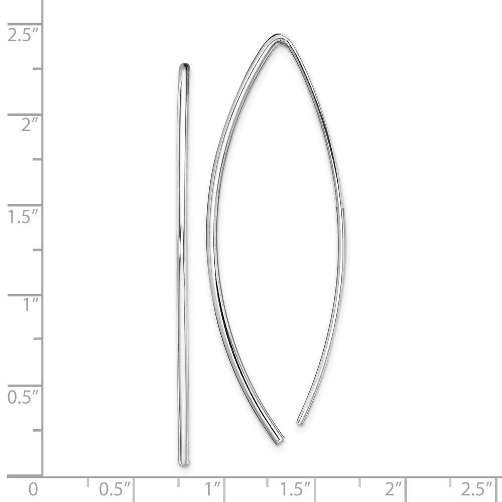 Sterling Silver Rhodium-plated Threader Earrings