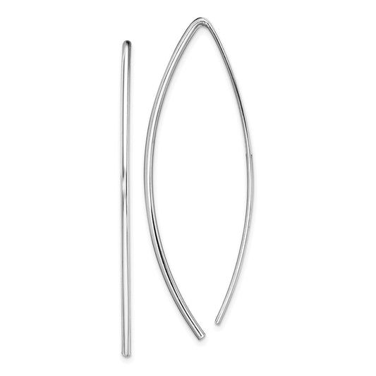 Sterling Silver Rhodium-plated Threader Earrings
