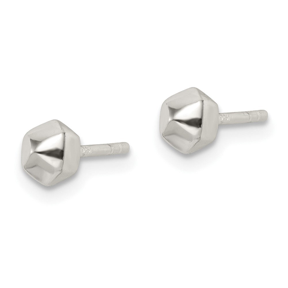 Sterling Silver Polished Geometric Shape Post Earrings