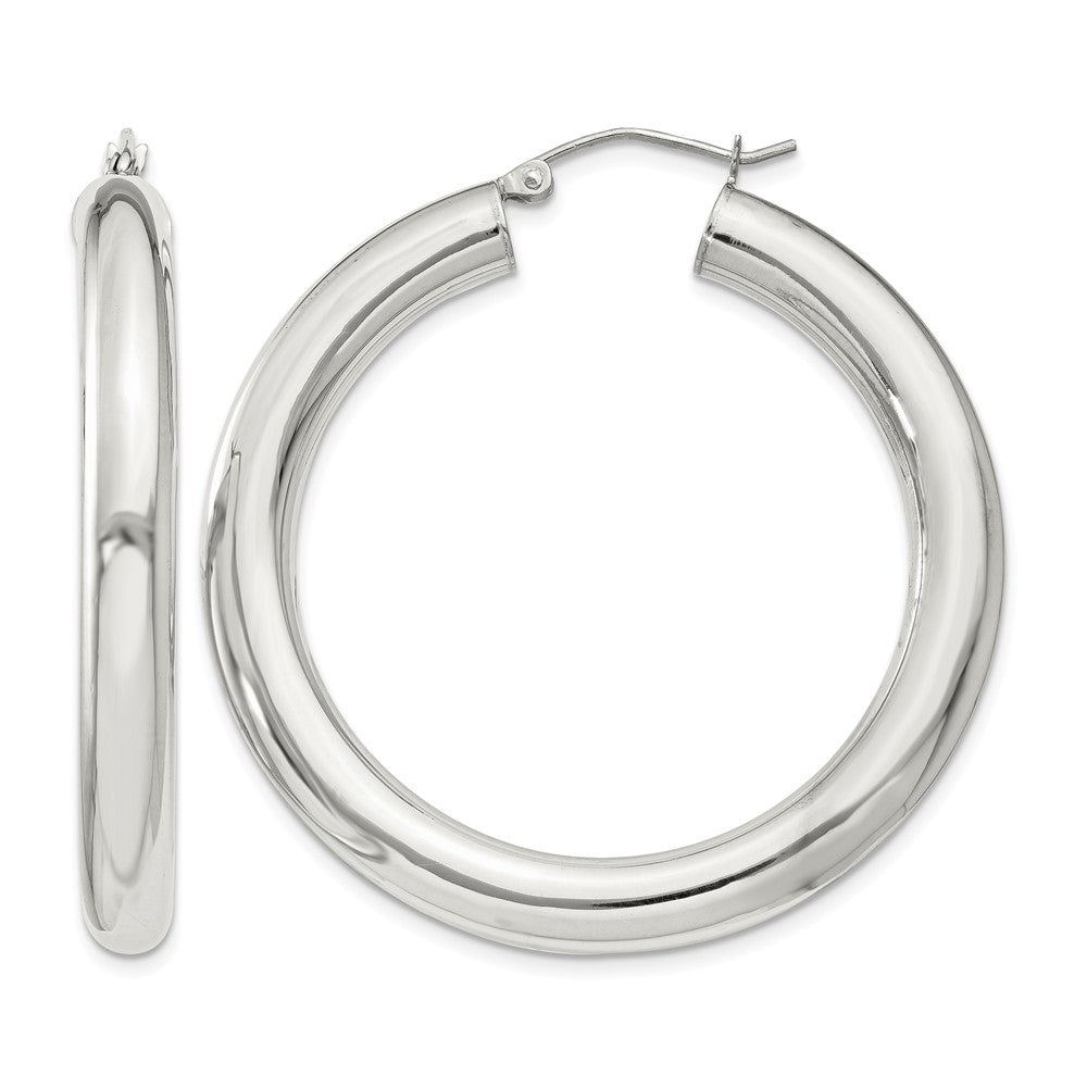 Sterling Silver 5mm Round Hoop Earrings