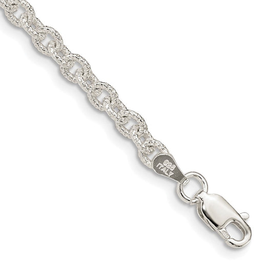 Sterling Silver 3.75mm Fancy Rolo Chain