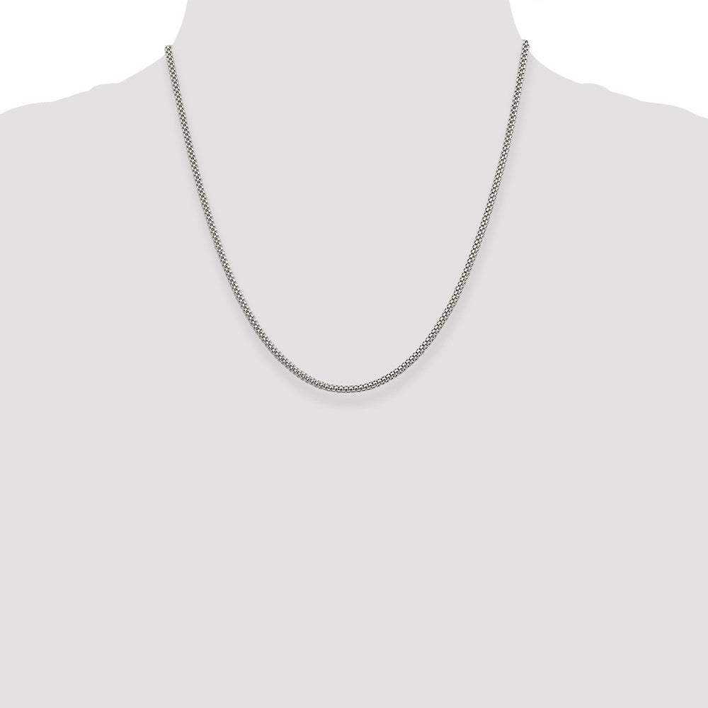 Sterling Silver 2.4mm Corona Chain