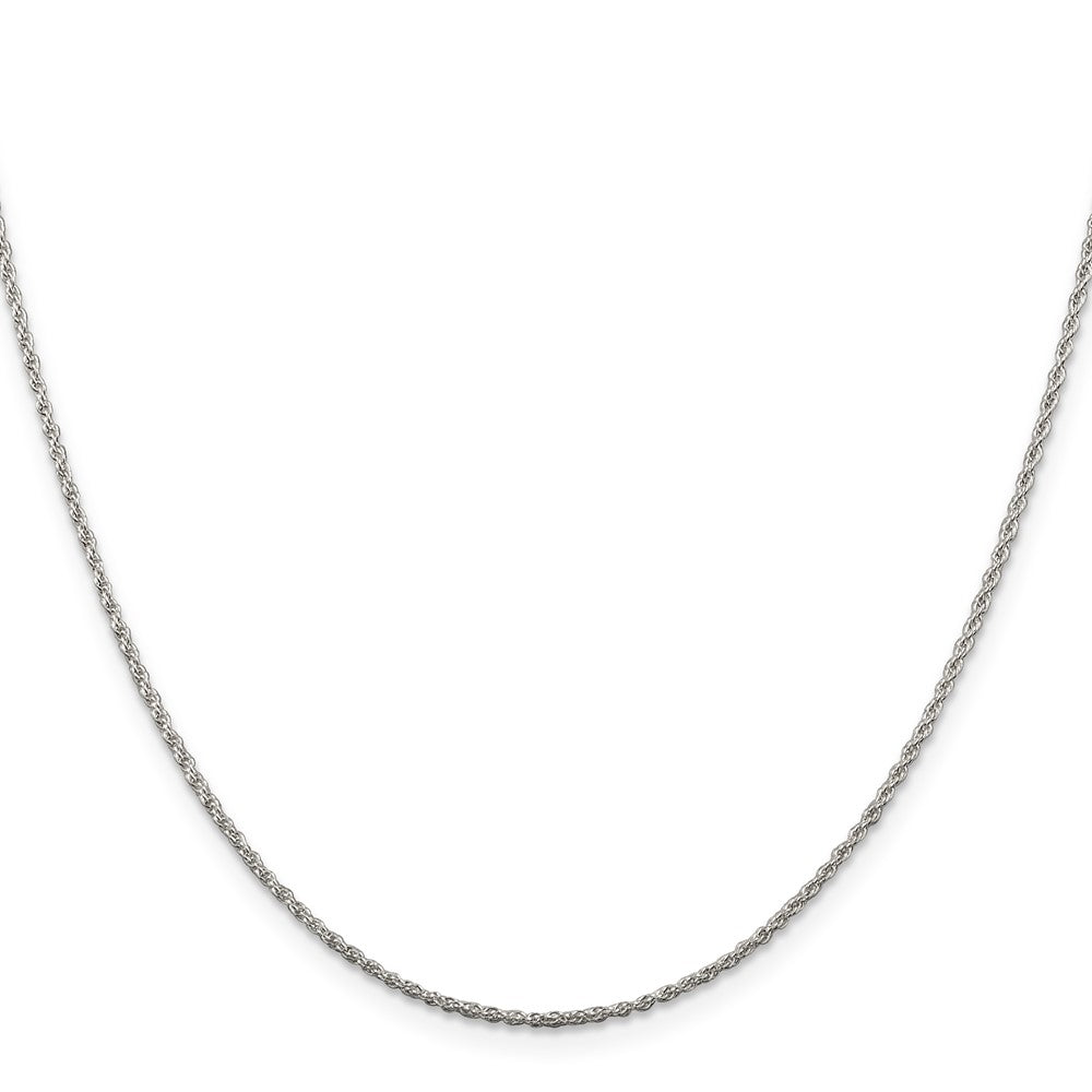 Sterling Silver 1.3mm Loose Rope Chain w/4in ext.