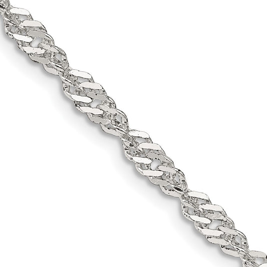 Sterling Silver 3.5mm Singapore Chain