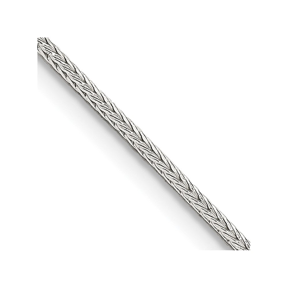 Sterling Silver 1.25mm Diamond-cut Round Franco Chain w/4in ext.