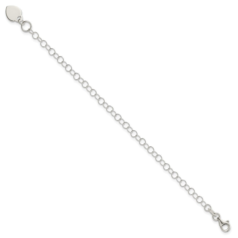 Sterling Silver Heart Charm Bracelet