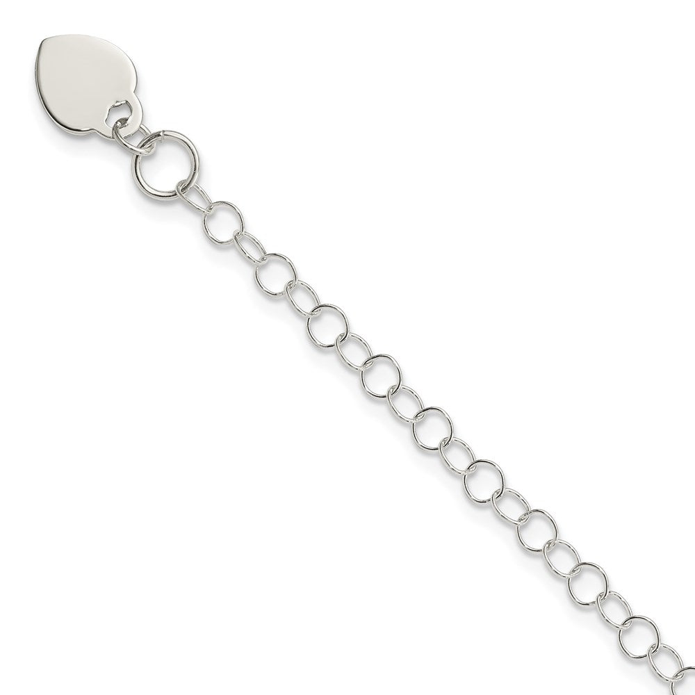Sterling Silver Heart Charm Bracelet