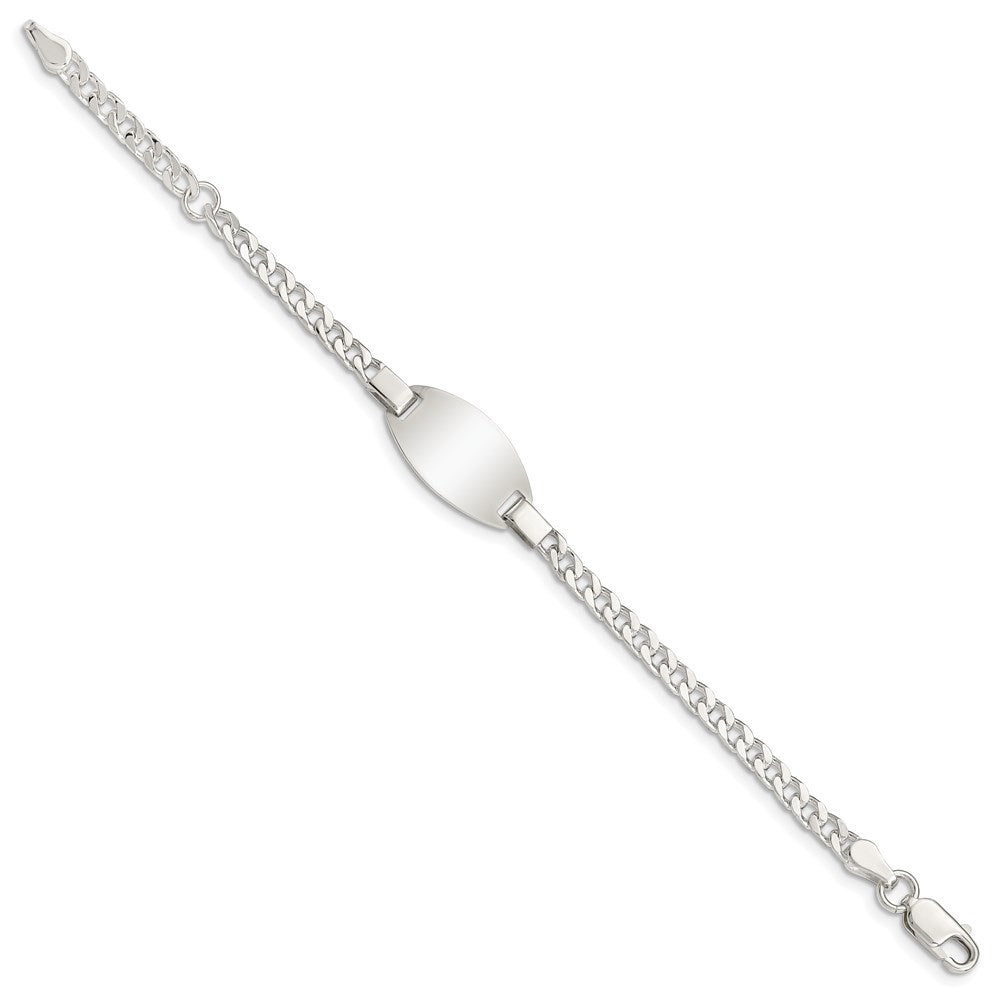 Sterling Silver 5in Plus 1in Ext ID Bracelet