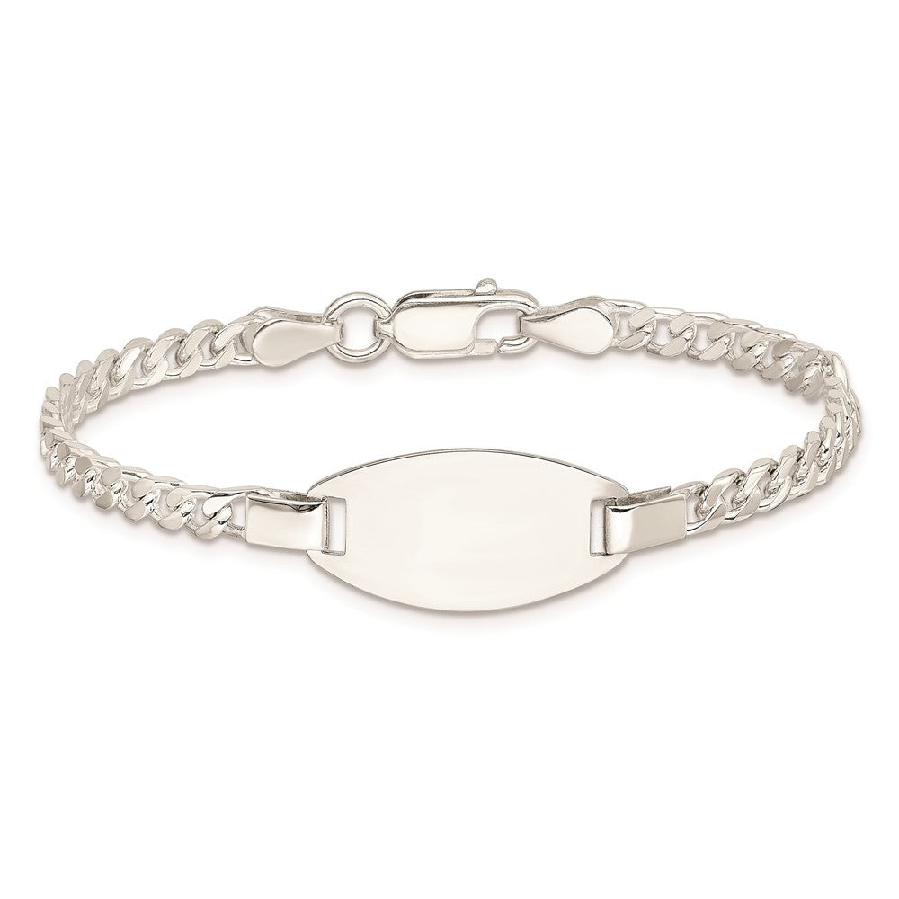 Sterling Silver 5in Plus 1in Ext ID Bracelet