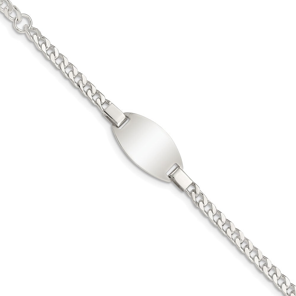 Sterling Silver 5in Plus 1in Ext ID Bracelet