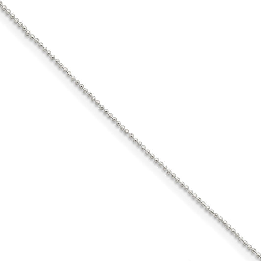 Sterling Silver Polished Beaded Necklace