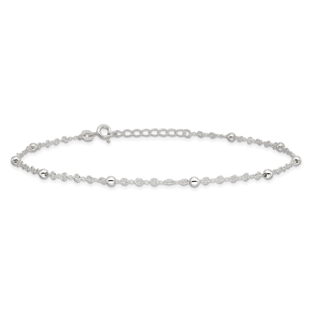 Sterling Silver 9in plus 1in ext. Anklet