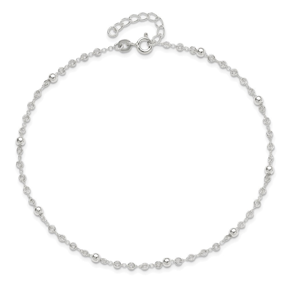 Sterling Silver 9in plus 1in ext. Anklet