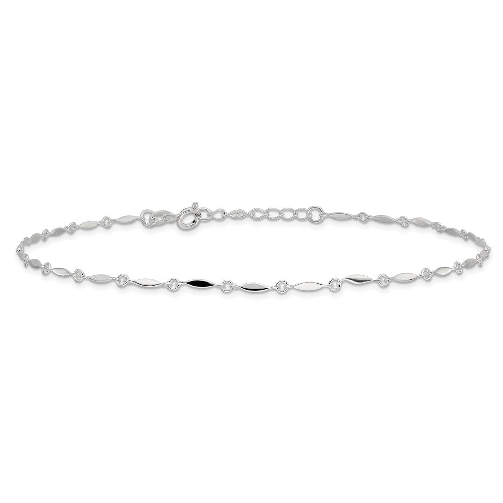 Sterling Silver 9in Plus 1in ext. Anklet