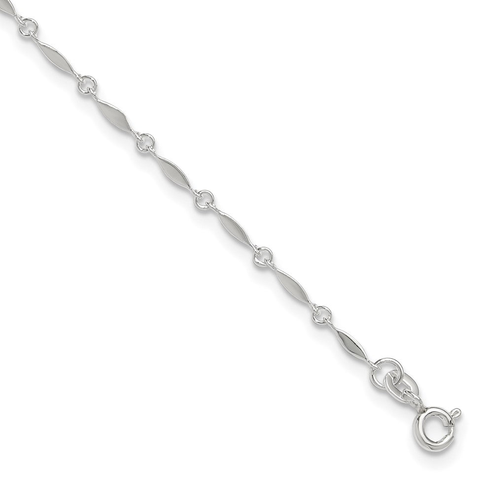 Sterling Silver 9in Plus 1in ext. Anklet